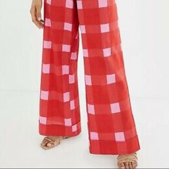 NWT Anthropologie Poridge  Preppy Plaid pants size M - Picture 2 of 12